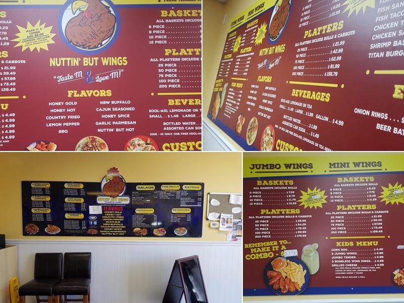 Nuttin But Wings Menu