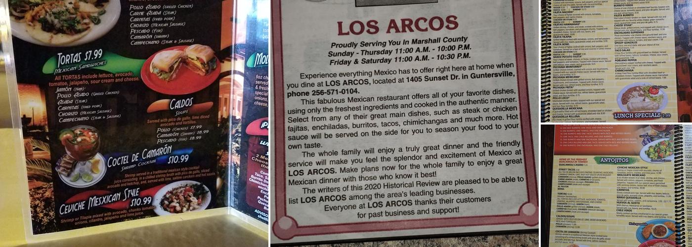 Los Arcos Menu