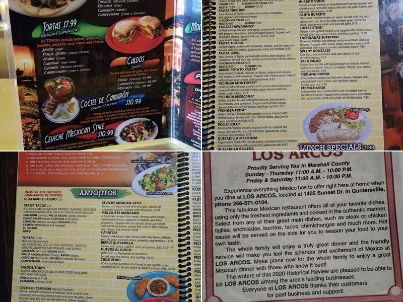 Los Arcos Menu
