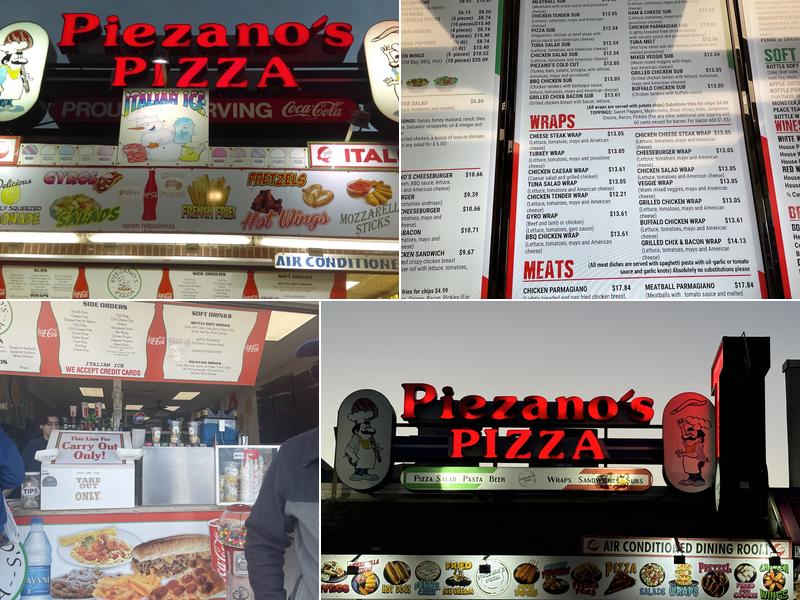 Piezano's Pizza Menu