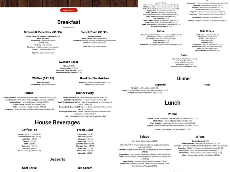 Copper Kettle Menu