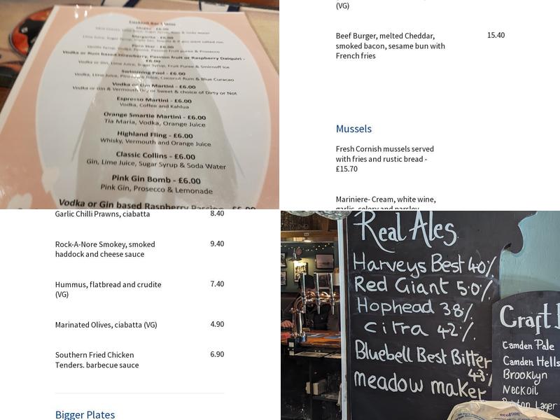 The Dolphin Inn Menu