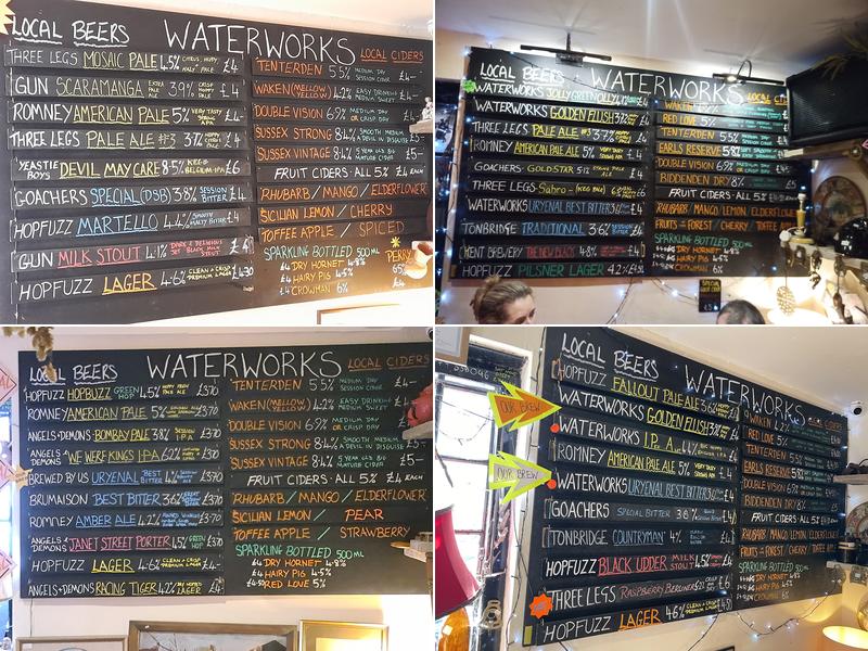 Rye Waterworks Micropub Menu