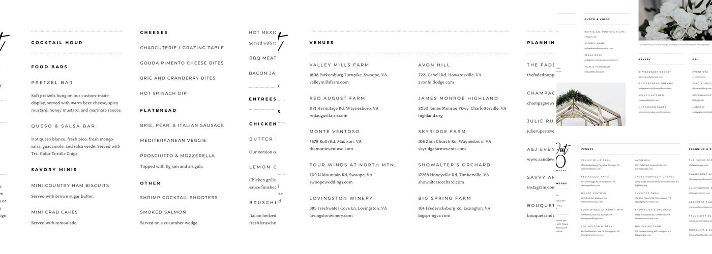 Take Out 250 Catering Company Menu