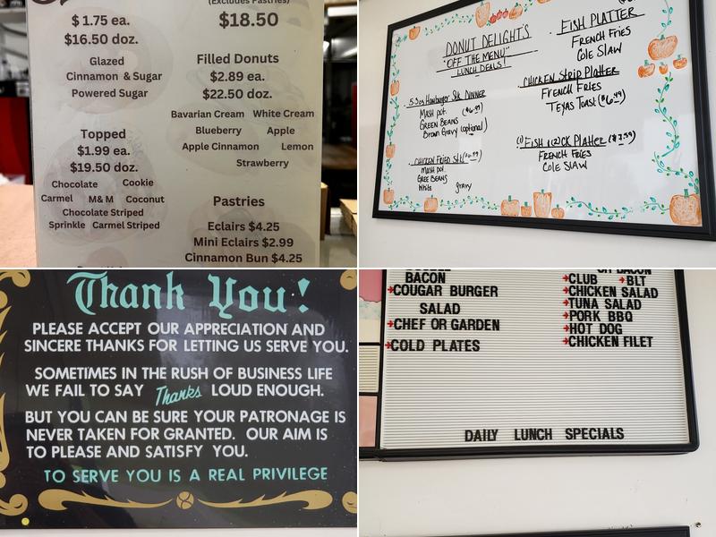 Donuts Delight Menu