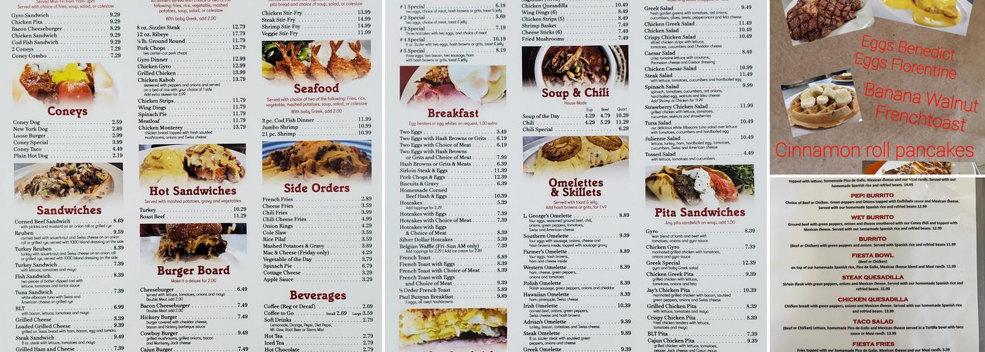 L George's Menu