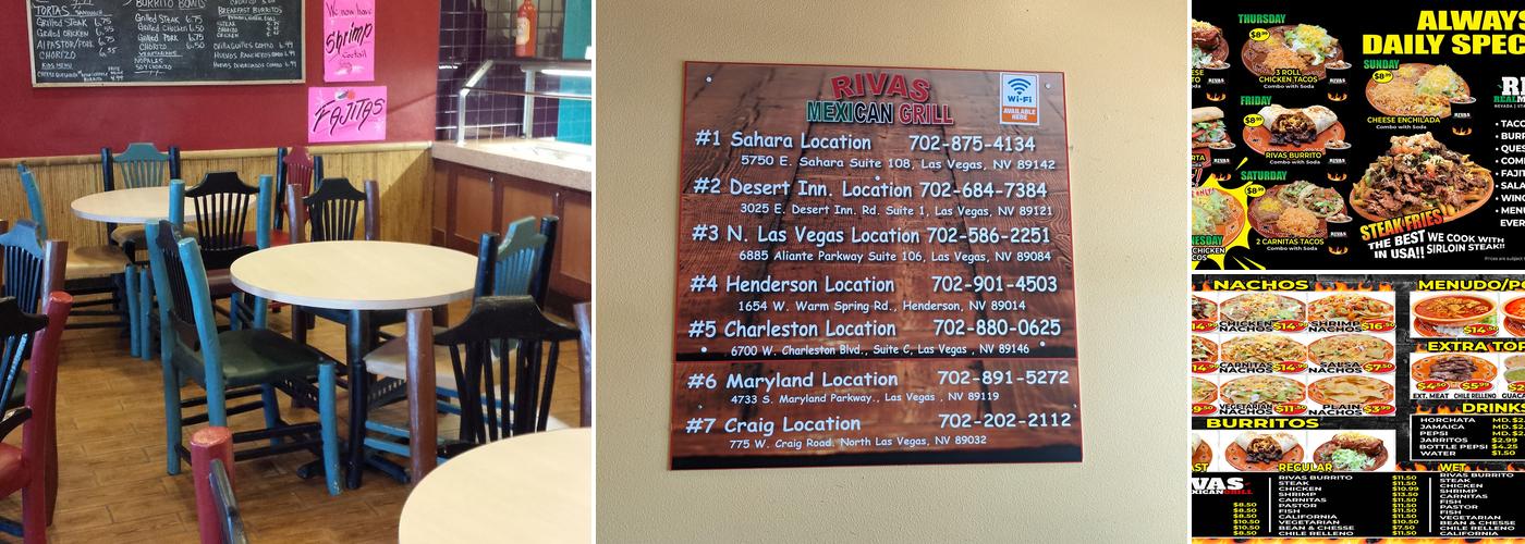 Rivas Mexican Grill #3 Menu