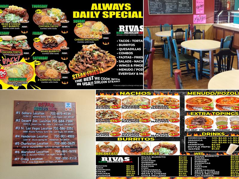 Rivas Mexican Grill #3 Menu