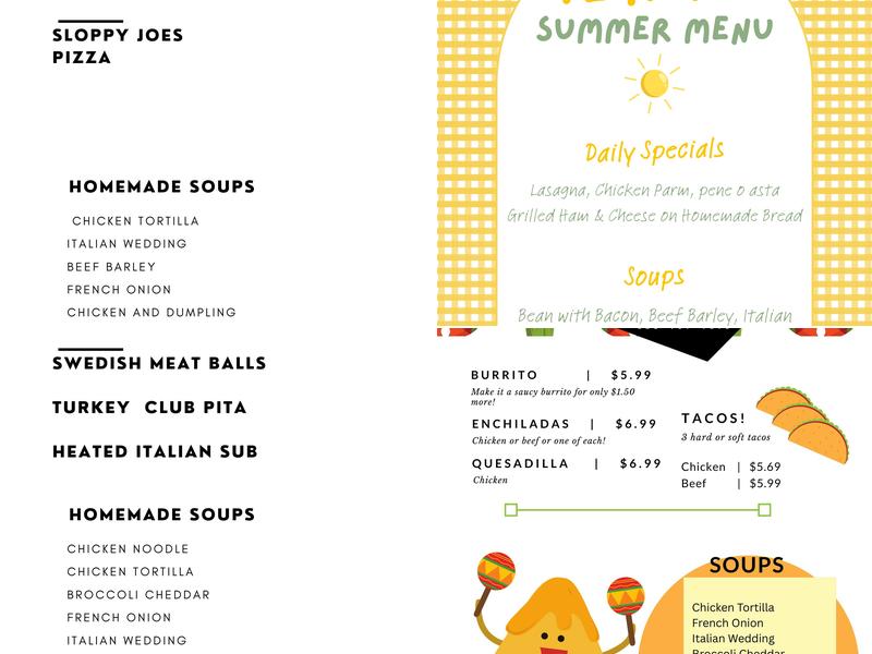 Te Roma Menu