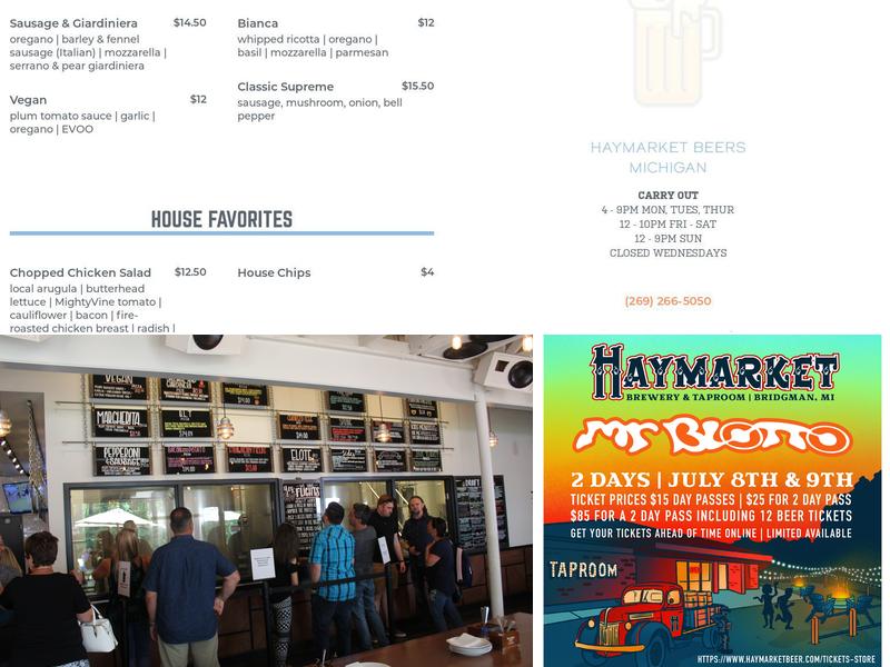 Haymarket Brewery & Taproom Menu