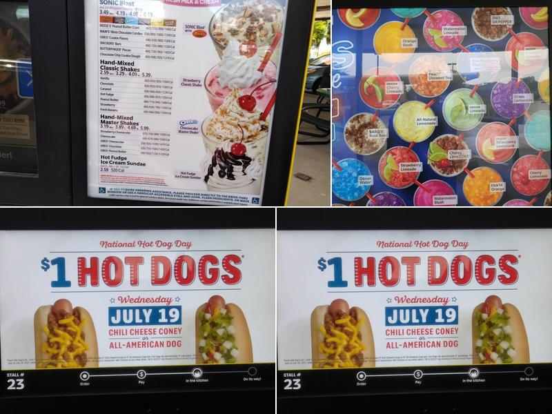 Sonic Drive-In Menu
