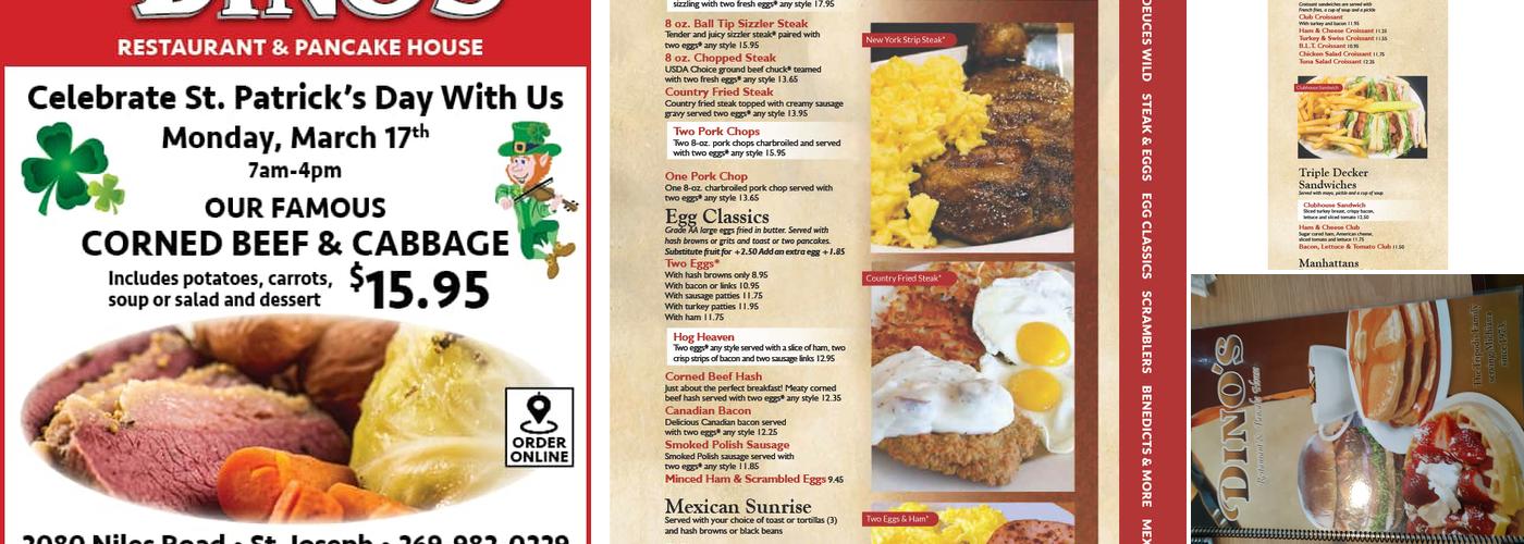 Dino's Restaurant & Pancake House Menu