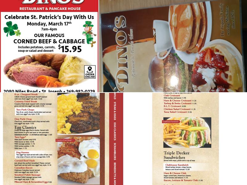 Dino's Restaurant & Pancake House Menu
