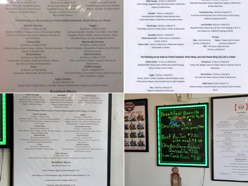 Mike's pit stop Menu