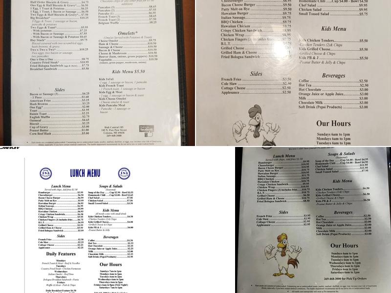 Hub Central 185 Menu