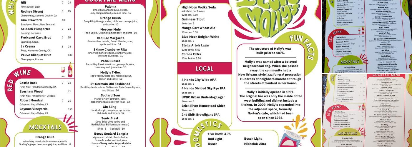 Molly's in Soulard Menu