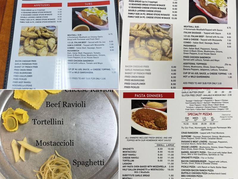 Paisano’s Ristorante Menu