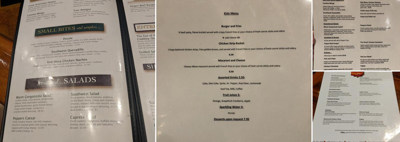 Pepper's Menu