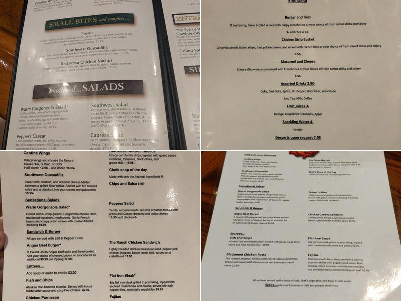 Pepper's Menu
