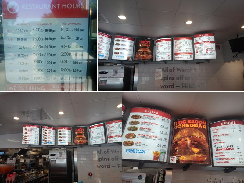 Wendy's Menu