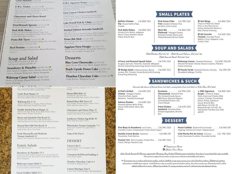 Driftwood Lounge Menu