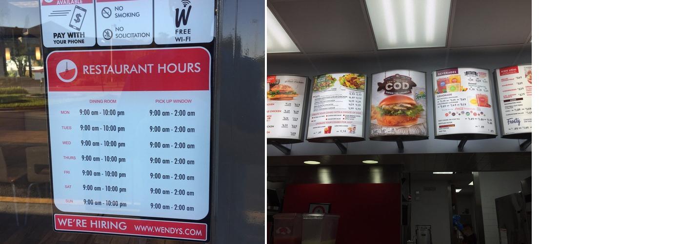 Wendy's Menu