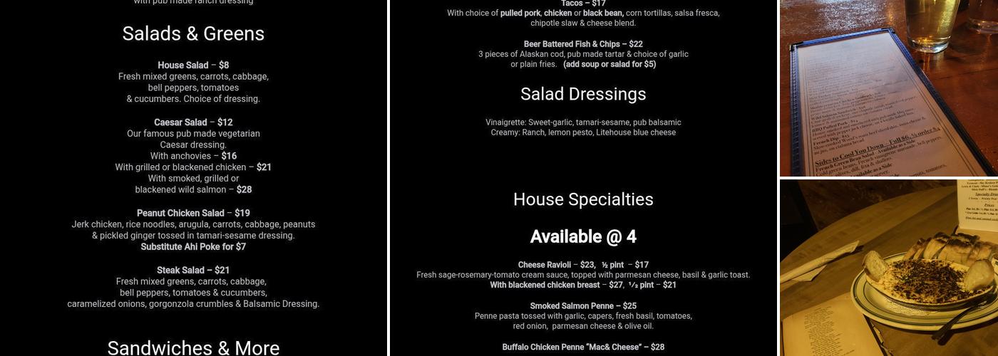 Eichardt's Pub Grill & Coffee Menu