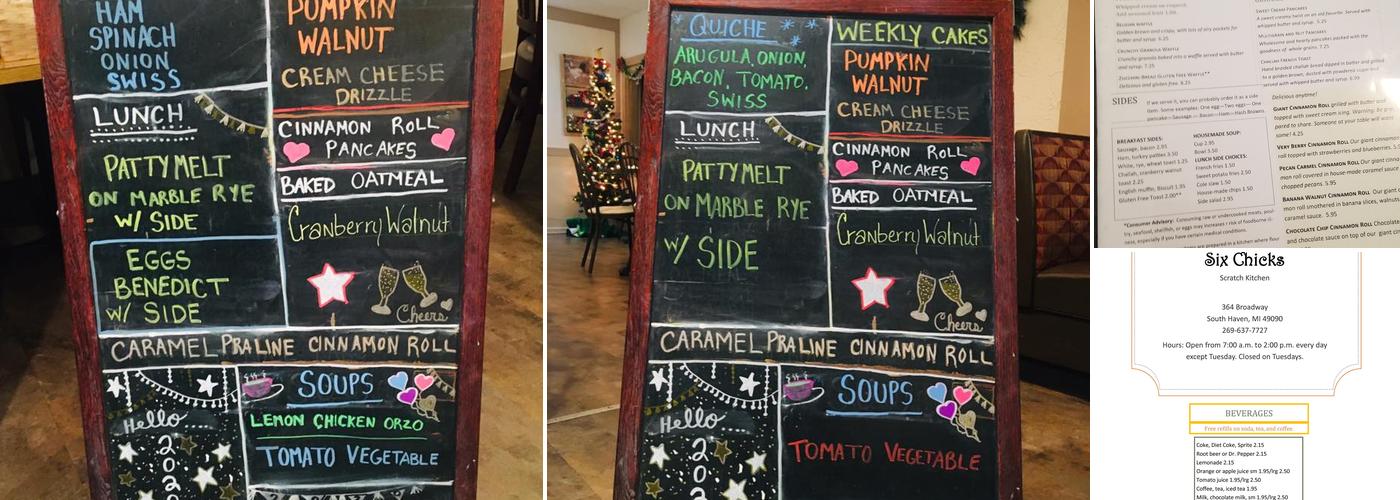 Six Chicks Scratch Kitchen Menu