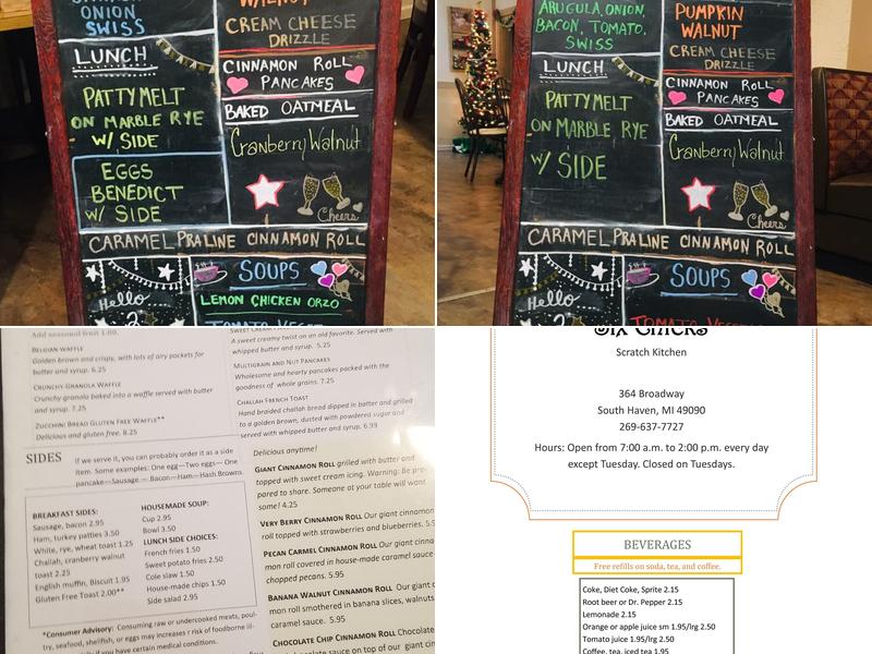 Six Chicks Scratch Kitchen Menu