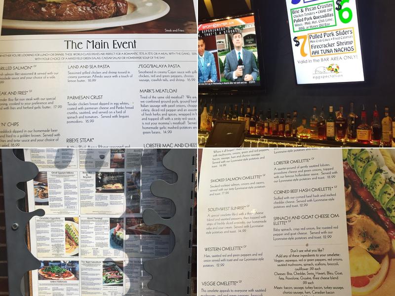Eggspectation Menu