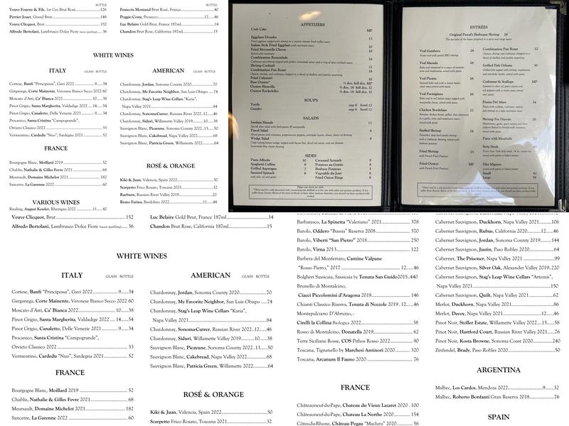 Pascal's Manale by Dickie Brennan & Co. Menu