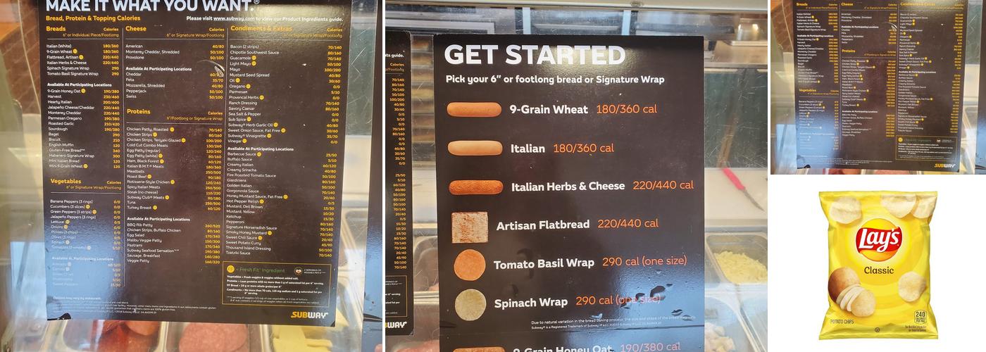Subway Menu