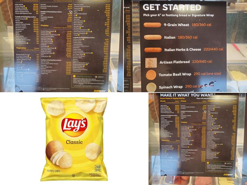Subway Menu
