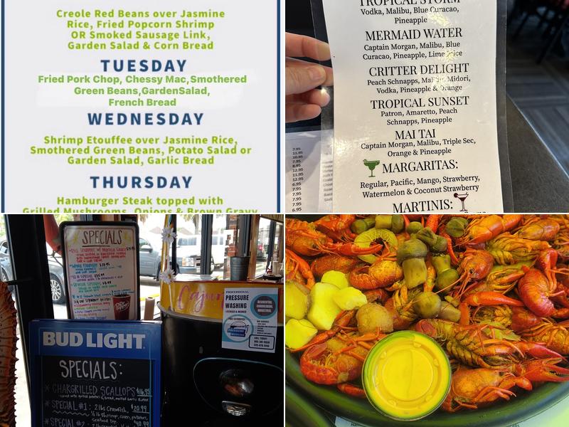 Cajun Critters Menu
