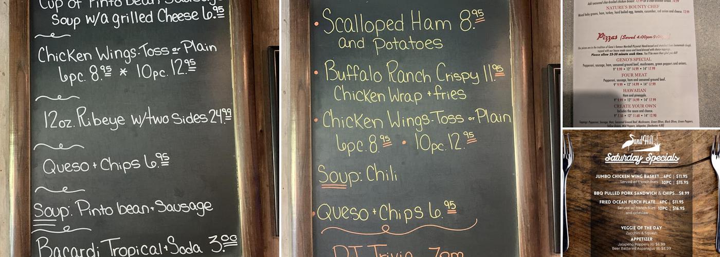 SandHill Menu