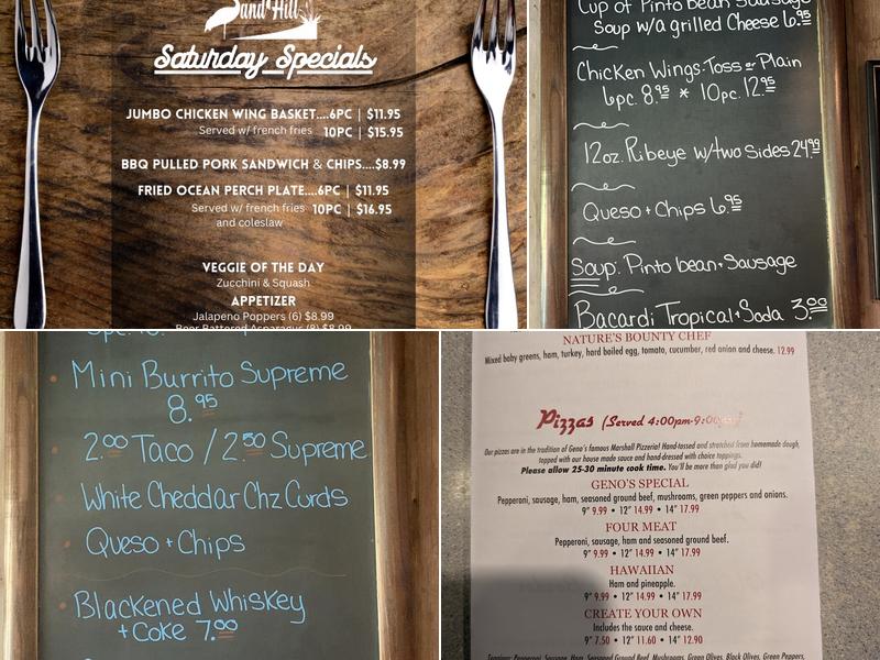SandHill Menu