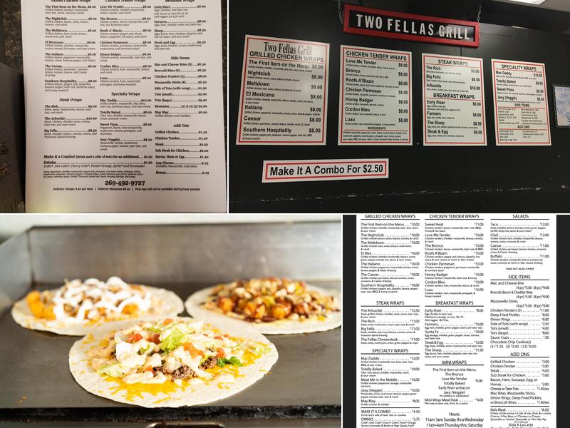 Two Fellas Grill Menu