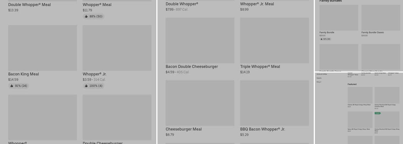 Burger King Menu