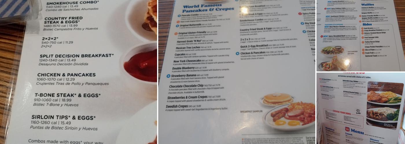 IHOP Menu