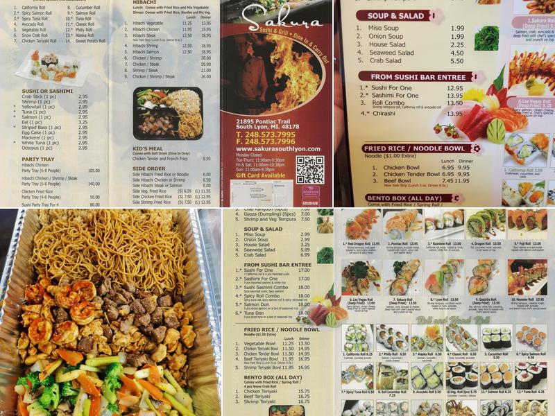 Sakura Sushi Menu