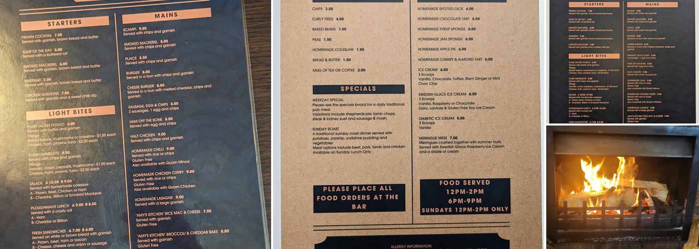 Eight Bells Bures Menu