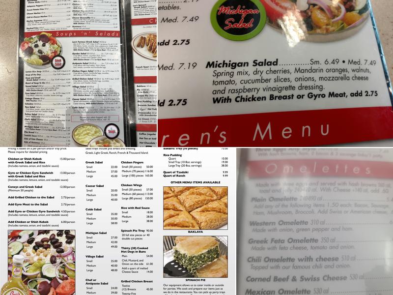 Leos Coney Island Menu