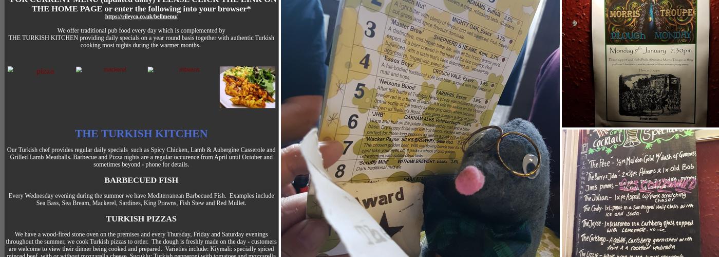 The Bell Inn, Castle Hedingham Menu