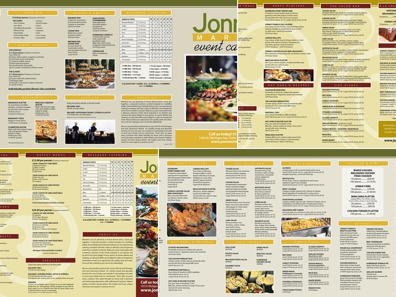 Jonna's Market Menu