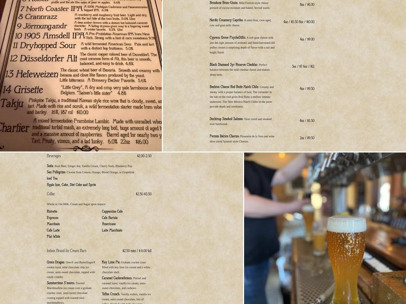 Brewery Becker Menu