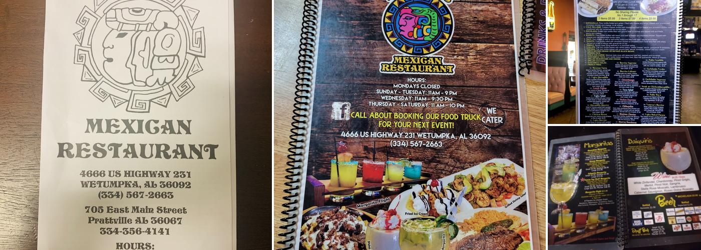 Los Maya’s Menu