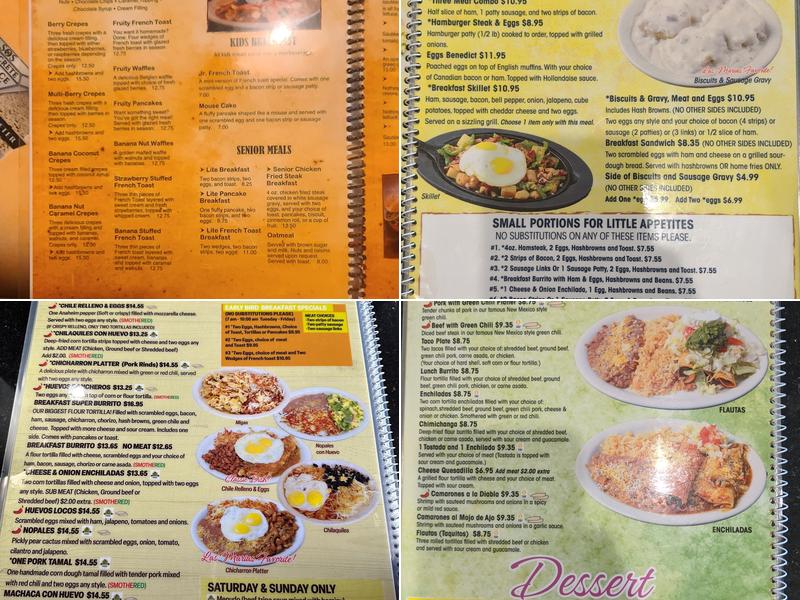 Las Marias Menu