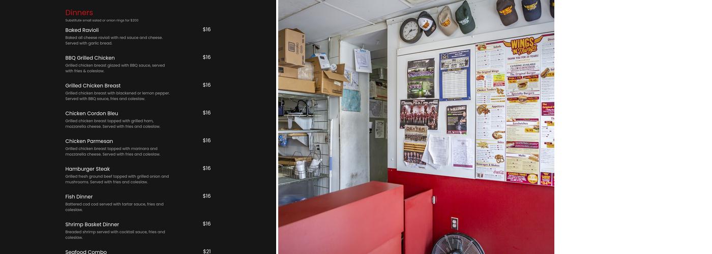 Wings N Things Menu