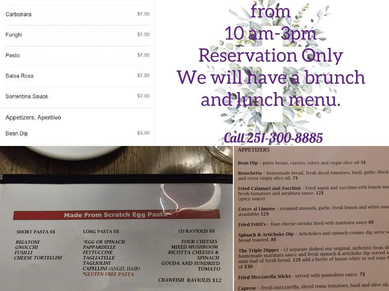 T Marie's Ristorante Italiano Menu