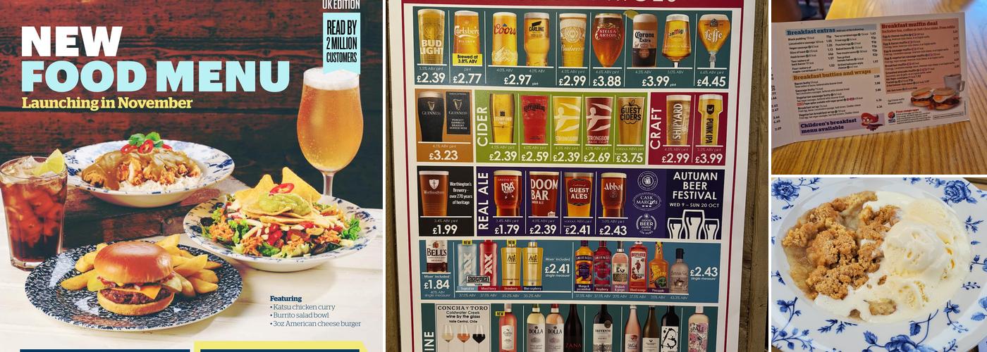 The Red Lion - JD Wetherspoon Menu